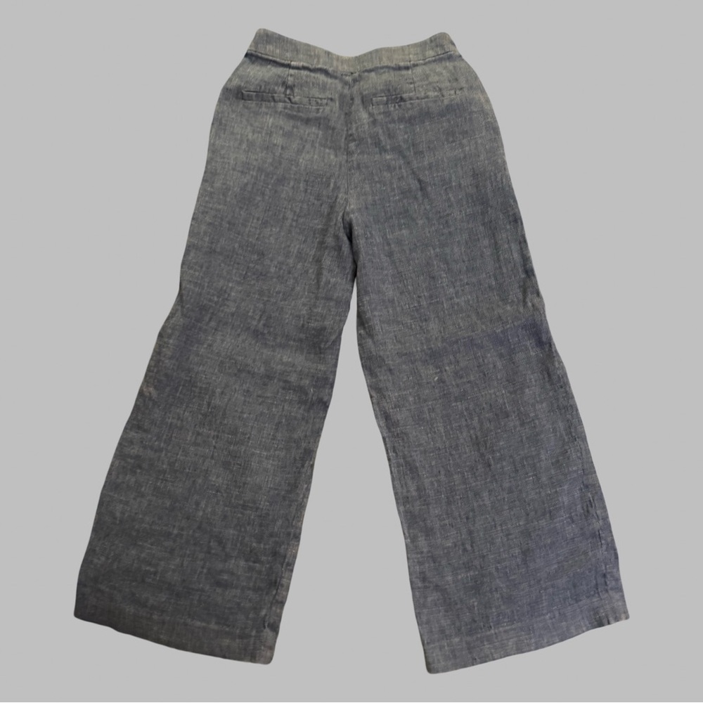 CLUB MONACO Wide Leg Linen-Blend Pants in Heather Gray Size 4 - Picture 4 of 15